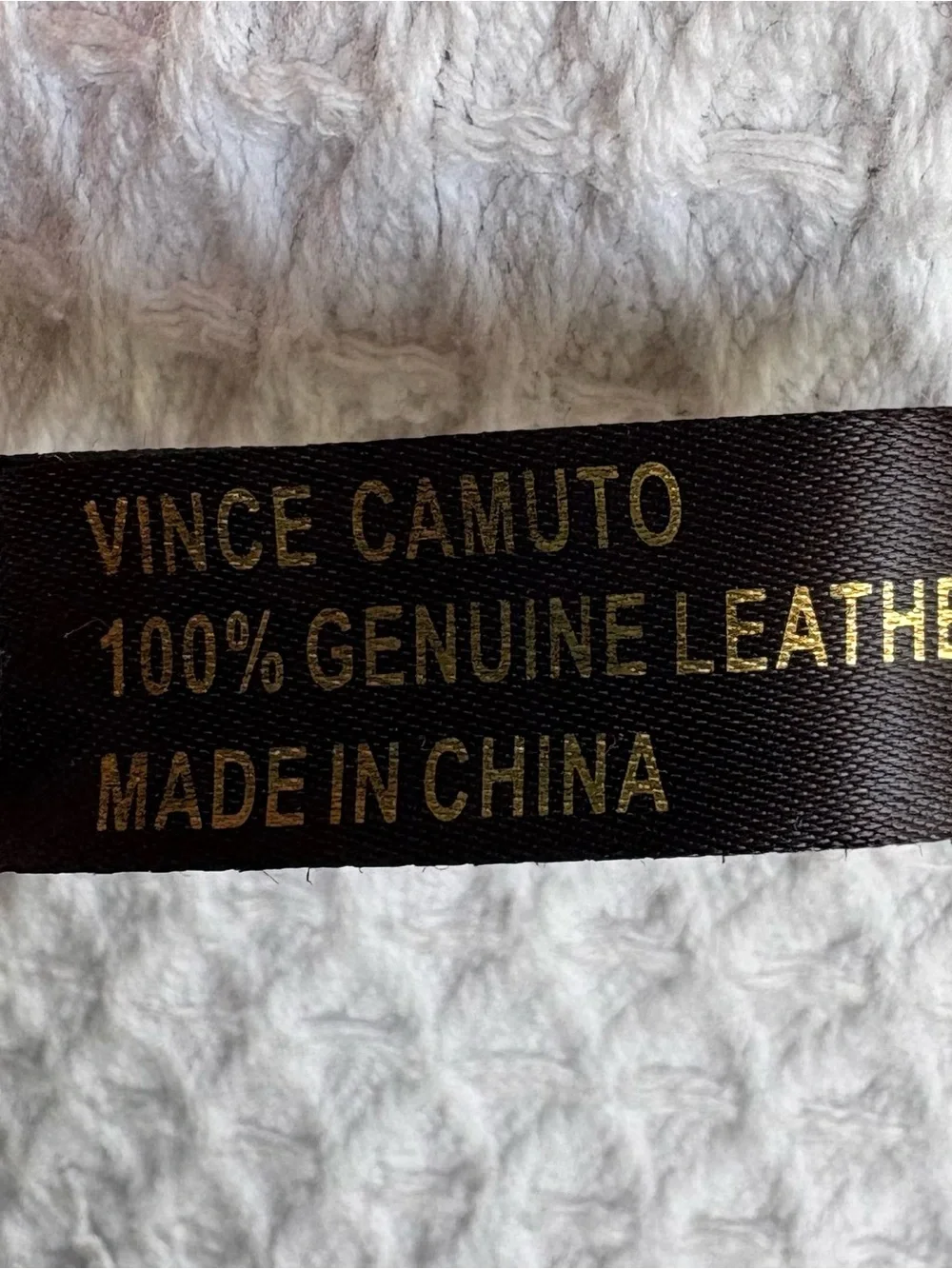 Vince Camuto Sada Large Leather Tote Bag with Gold Accent